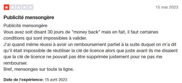 avis sur trustpilot